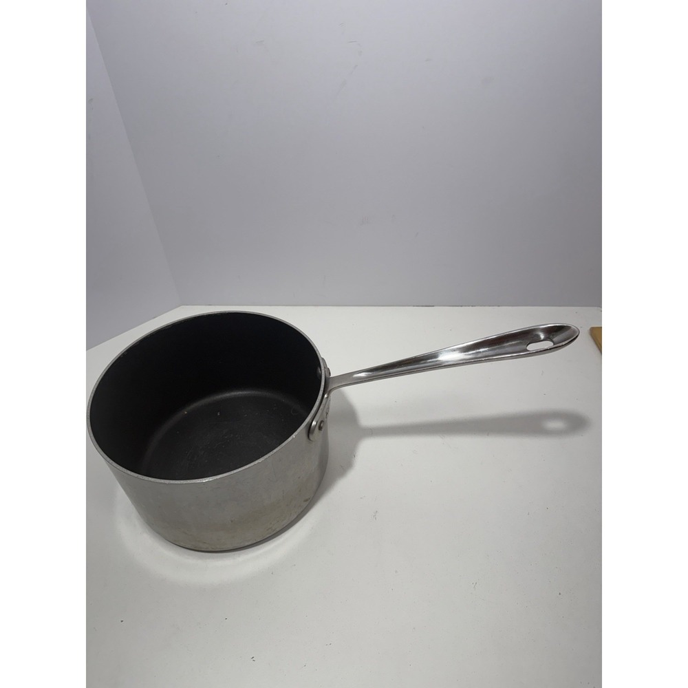 All-Clad 8" Stainless Steel 4 Qt. Sauce Pan Pot No Lid USA Made Cookware